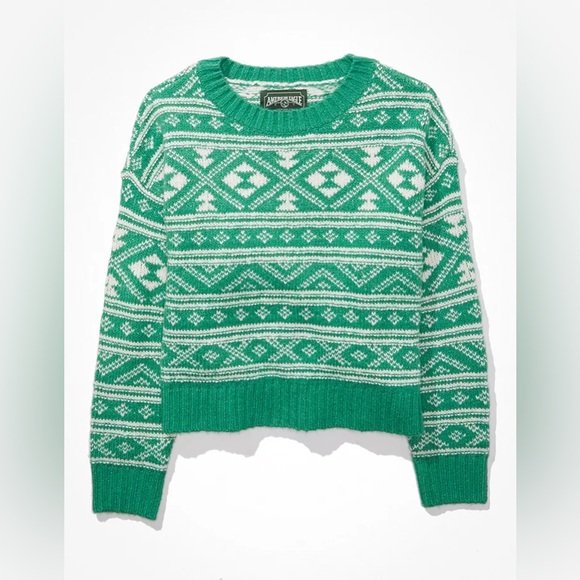 American Eagle Fairisle Snowdrift Sweater NWT - Picture 3 of 7